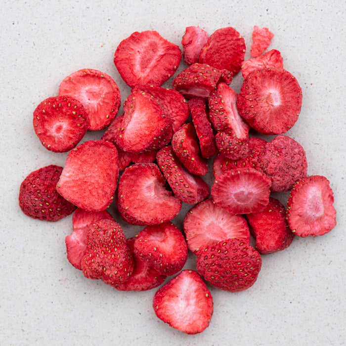 Erdbeeren gefriergetrocknet geschnitten Bio, Erdbeerchips