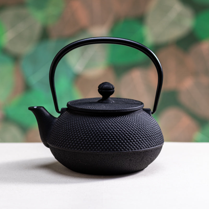 Japanische Gusseisenkanne Arare schwarz, die Klassische, in 3 Grössen