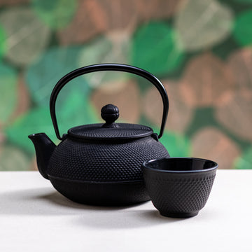 Japanische Gusseisenkanne Arare schwarz, die Klassische, in 3 Grössen