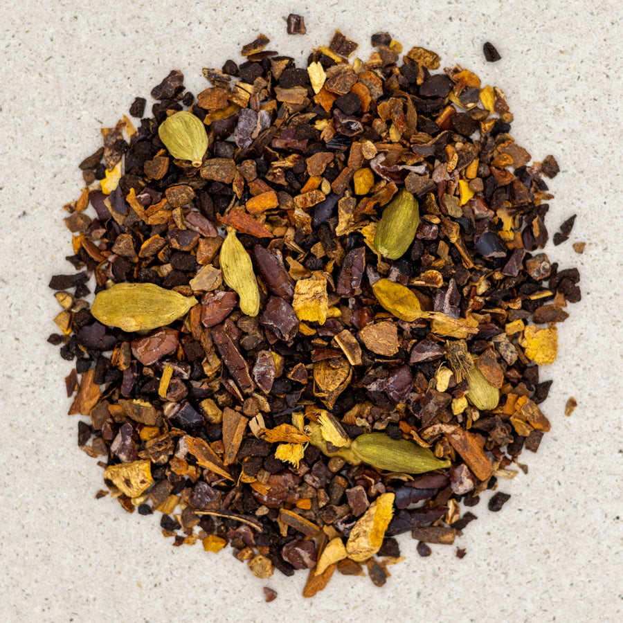 Gewürztee Happy Chai, natürlich, mit Vanille-Ingwer-Eichenholzextrakt