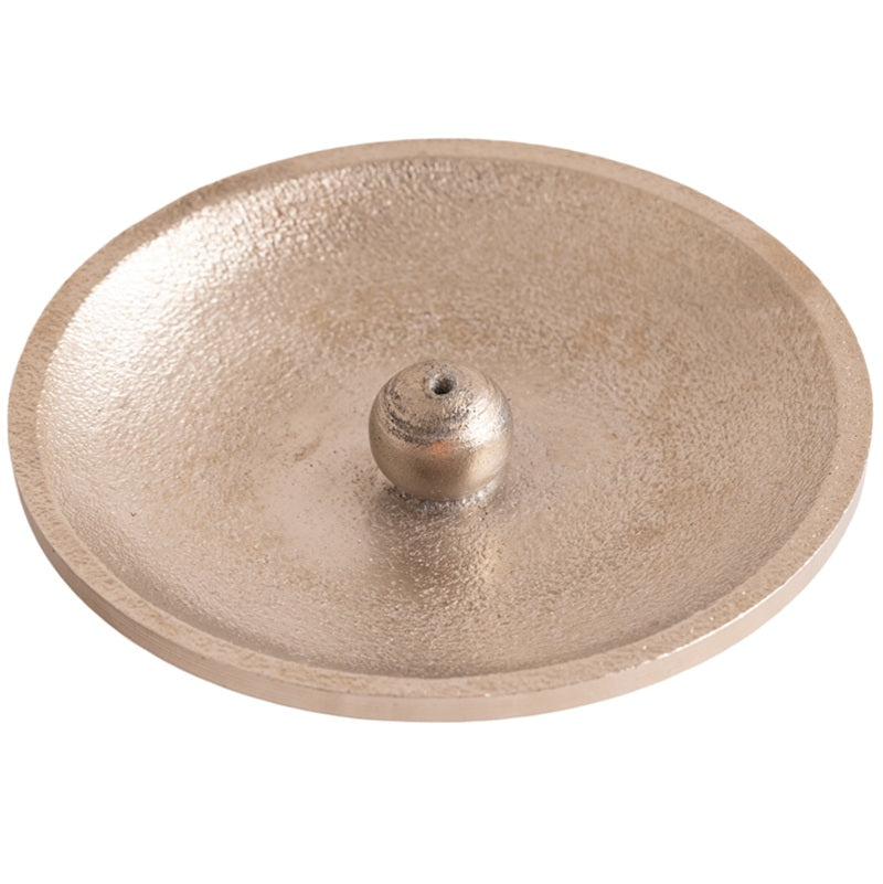 Räucherstäbchenhalter Hilarion rund, in 2 Farben (gold & silber)