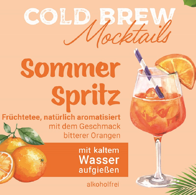 Cold Brew Mocktail Sommer Spritz Bitterorange natürlich; Eistee zum kalt Aufgiessen