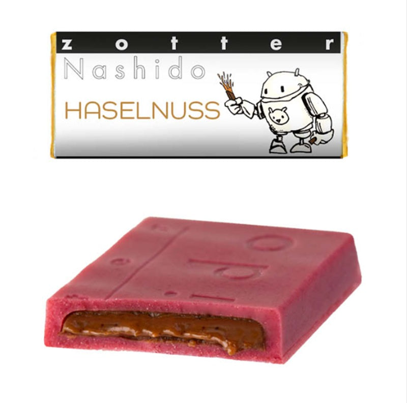 Zotter Bio Nashido Schokoladen-Täfelchen Haselnuss 10 Stück
