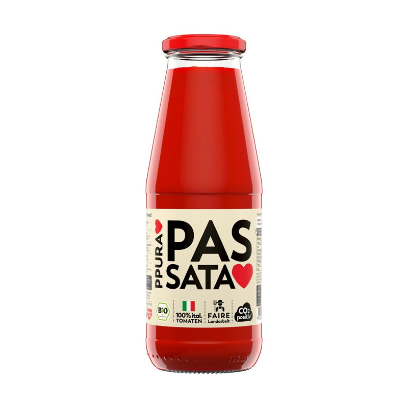 PPura vegane Tomaten Passata Bio, Spaghettisauce, Tomatensauce 700g