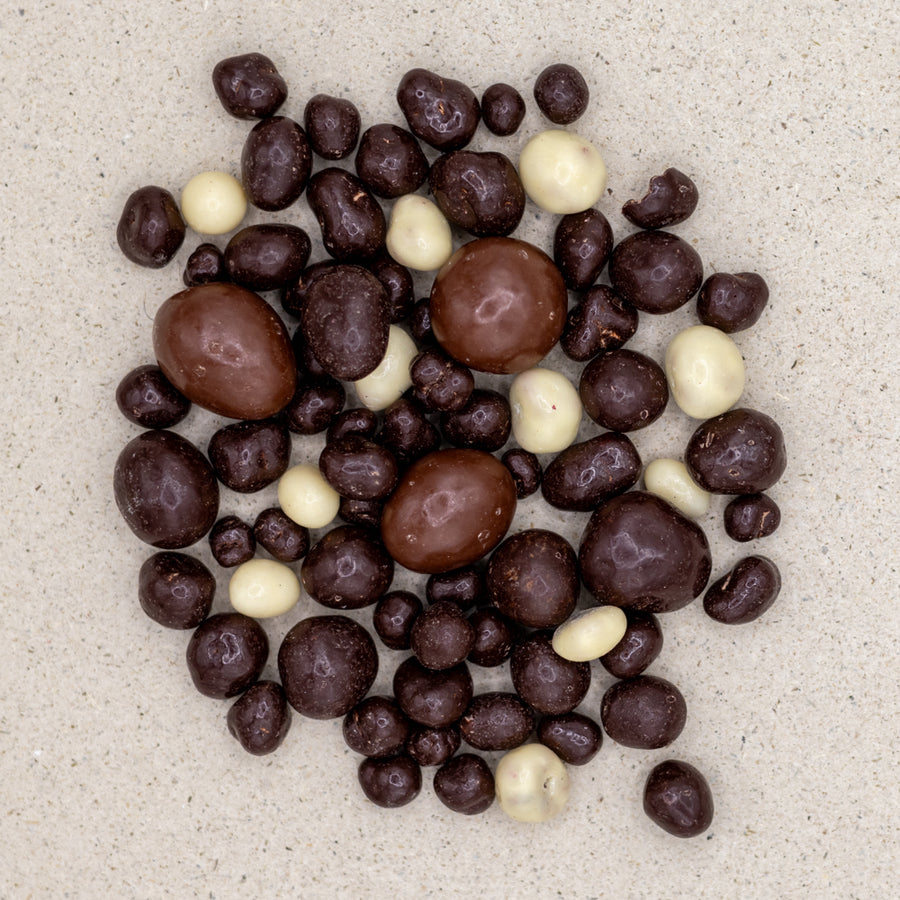Schokolierte Bio Beeren, in 2erlei Schokolade (vegan)