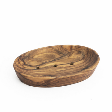 Seifenunterlage, Seifenschalen aus Olivenholz in 2 Formen