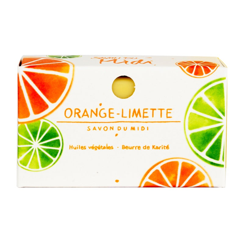Savon du Midi Orange Limette Seife 100g vegan, Karité-Seife mit Sheabutter