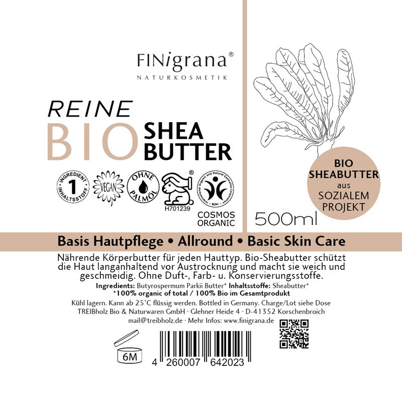 Sheabutter Bio, Butyrospermum Parkii Butter, FINigrana