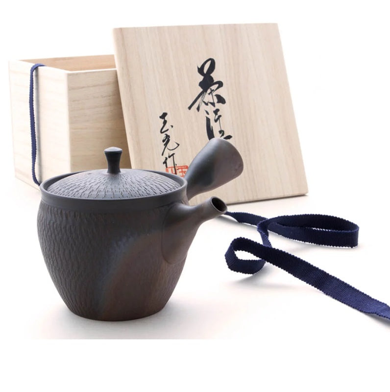 Einhandkanne Japan (Kyusu) 320ml Tokoname Sendan Kaku mit Geschenkbox