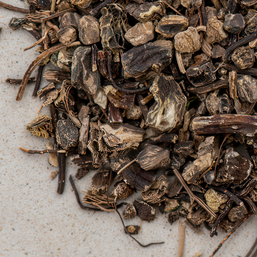 Traubensilberkerzenwurzel (Schlangenwurzel), cimicifugae racemosae rhizoma, kein Lebensmittel