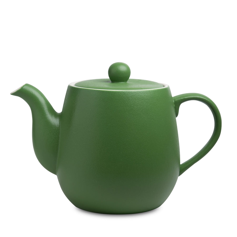 Teeservice Wanda grün, mattes Porzellan, mit Kanne 1.4 Liter