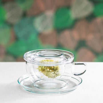 Trendglas Tea Time Tassenset mit Glassieb und Deckel, 0.4l