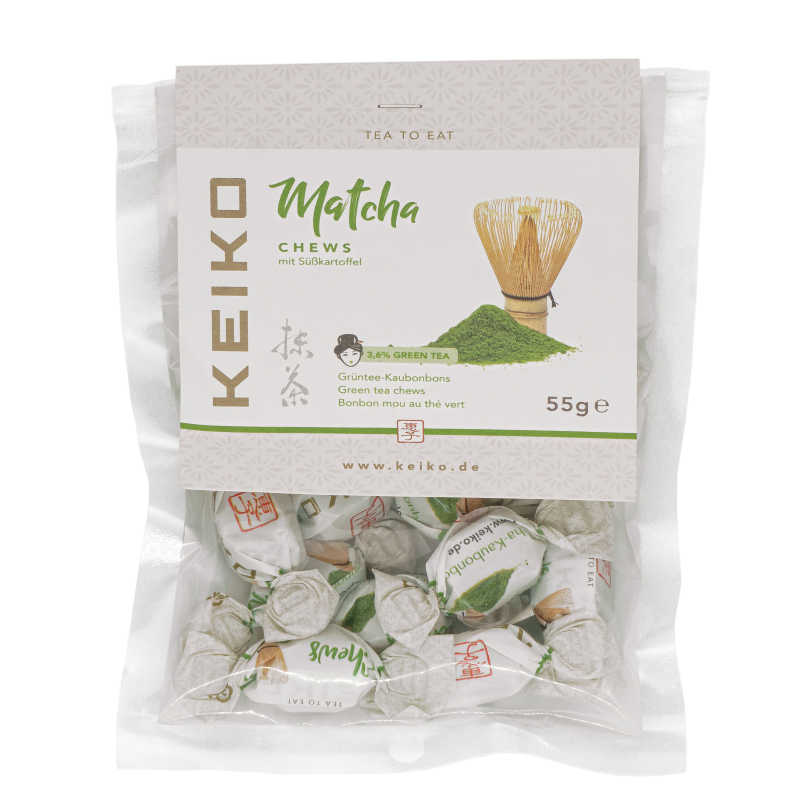 Keiko Matcha Chews - Kaubonbons mit grünem Tee, 55g; Grünteebonbons
