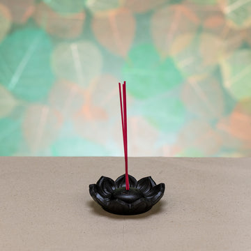 Räucherstäbchenhalter «Lotus» aus Ton, für tibetische Räucherstäbchen